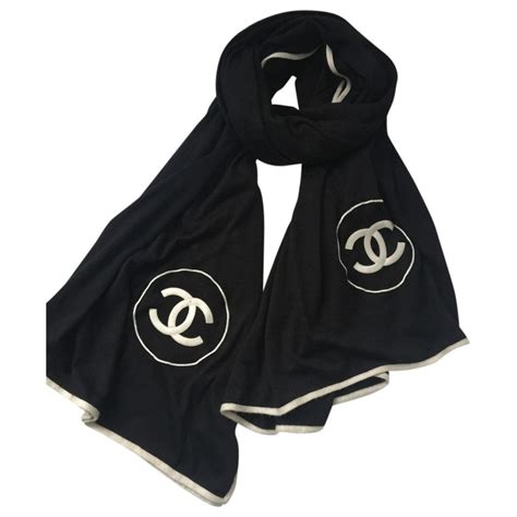 chanel stole cashmere|Chanel cashmere wool cc scarf.